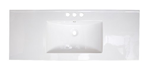 0871211417556 - AMERICAN IMAGINATIONS AI-4-1755 CERAMIC TOP FOR 8-INCH OC FAUCET, 49-INCH X 22-INCH, WHITE