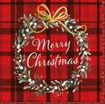 8712159173055 - GUARD CHRISTMAS PLAID RED 33X33 20UN 33315565 TULIP GALLERY