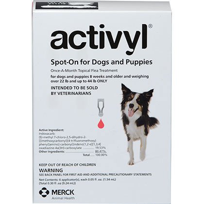 8713184108135 - ACTIVYL OVER 22 LB AND UP TO 44 LB 6PK DOGS BY MERIAL