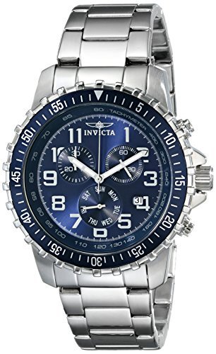 8713208180949 - INVICTA MEN'S 6621 II COLLECTION CHRONOGRAPH STAINLESS STEEL BLUE DIAL WATCH