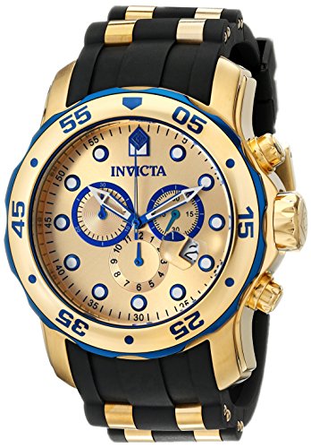 8713208185593 - INVICTA MEN'S 17887 PRO DIVER BLUE-ACCENTED AND 18K GOLD ION-PLATED STAINLESS STEEL WATCH
