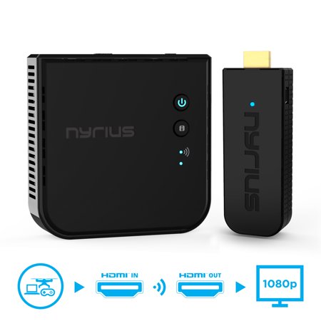 0871363021793 - NYRIUS ARIES PRO DIGITAL WIRELESS HDMI TRANSMITTER AND RECEIVER SYSTEM FOR STREAMING HD 1080P 3D VIDEO, LAPTOPS, PC, CABLEBOX, SATELLITE, BLU-RAY, PS3, XBOX (NPCS550)