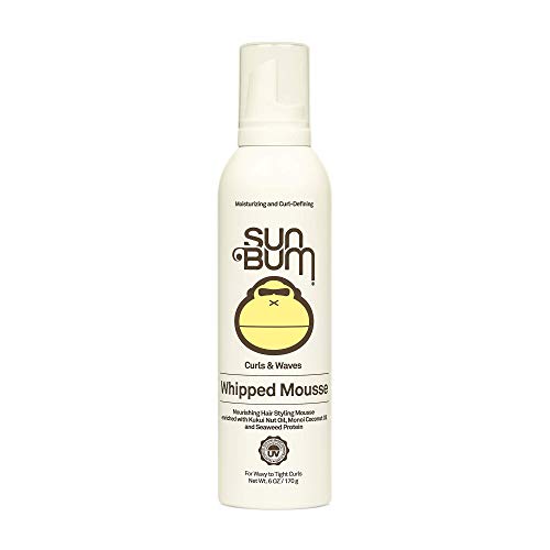 0871760007598 - SUN BUM CURLS & WAVES WHIPPED MOUSSE | VEGAN AND CRUELTY FREE VOLUMIZING CURL ENHANCER FOR TEXTURED HAIR| 6 OZ