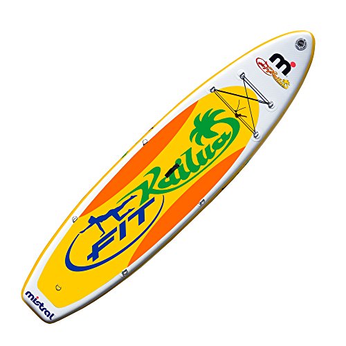 8717901006049 - MISTRAL INFLATABLE KAILUA ISUP STAND UP PADDLE BOARD, ORANGE/WHITE, 11-FEET 5-INCH X 32-INCH X 6-INCH