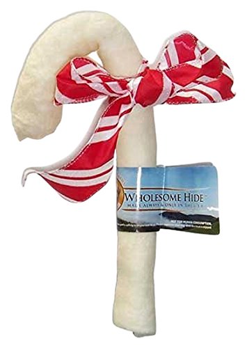 0872439005211 - WHOLESOME HIDE USA RAWHIDE CANDY CANE 10 INCHES