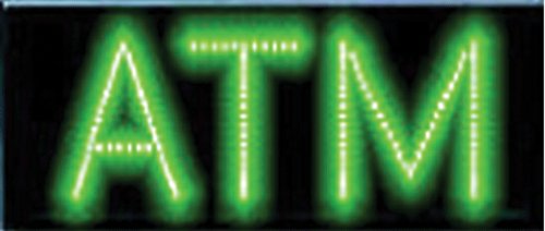 0872633000166 - ATM LED SIGN W/ FLASHING AND POWER (ON & OFF) TWO SWITCHS FOR BUSINESS ATM MACHINE (GREEN)