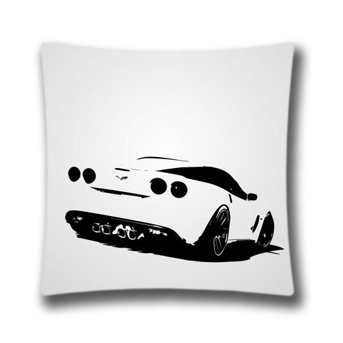 8731320914143 - CORVETTE PATTERN 18X18 INCH (TWIN SIDES) SQUARE THROW PILLOW CASE ABSTRACT DECOR CUSHION COVERS,DIC32877