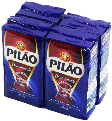 0873605000252 - PILÃO - DECAFFEINATED COFFEE ROST AND GROUND - 8.81 OZ (PACK OF 04) | CAFÉ DESCAFEINADO TORRADO E MOÍDO - 250G