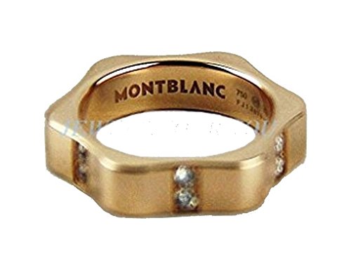 0873668001128 - MONTBLANC STAR YELLOW GOLD DIAMOND RING 101043 SIZE 52, 6 US NEW BOX GERMANY