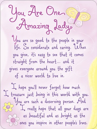 0087400964736 - BLUE MOUNTAIN ARTS YOU ARE ONE AMAZING LADY MINIATURE EASEL-BACK PRINT WITH MAGNET (MIN473)