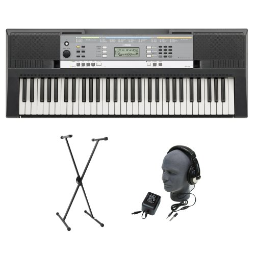0874171004927 - YAMAHA YPT-240 61-KEY KEYBOARD PACK WITH HEADPHONES, POWER SUPPLY, AND STAND