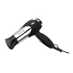 0874479000034 - FIRST CLASS HAIR DRYER WITH CADDY FOR WALL MOUNTING 1600 WATTS 2 SPEEDS HEAT SETTINGS WITH COOL SHOT BLACK CHROME FINISH
