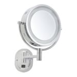 0874479000683 - HL165CD LIGHTED WALL MOUNT MIRROR HARD-WIRE ONLY 3X MAGNIFICATION CHROME FINISH 9.5 IN