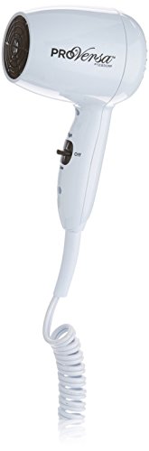 0874479001383 - PROVERSA JWM8C WALL MOUNT HAIR DRYER WITH LED NIGHT LIGHT AND 2-SPEED AND HEAT SETTINGS, 1600-WATTS, WHITE FINISH