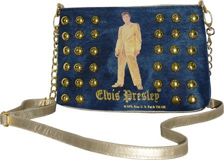 0874539005665 - ELVIS PRESLEY GOLD LAME STUDDED 4 IN 1 PURSE