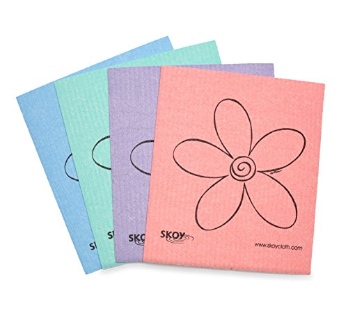 0087491484335 - SKOY CLEANING CLOTH SET OF 4 ECO FRIENDLY PAPER TOWEL REPLACEMENT CLOTHS 4362