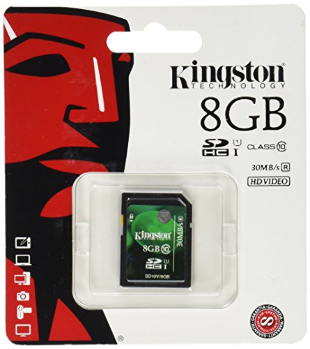0875008301134 - KINGSTON DIGITAL 8 GB SDHC/SDXC CLASS 10 UHS-1 FLASH MEMORY CARD 30MB/S (SD10V/8GB)