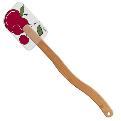 0875118005779 - TOTALLY BAMBOO SILLY TOOL SILICONE SPATULA, CHERRY DESIGN