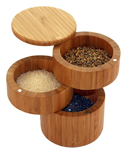 0875118006356 - TOTALLY BAMBOO 20-8551 3-TIERED SALT BOX