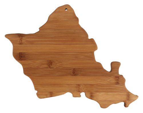 0875118008923 - TOTALLY BAMBOO STATE CUTTING & SERVING BOARD, O'AHU, 100% BAMBOO BOARD FOR COOKING AND ENTERTAINING