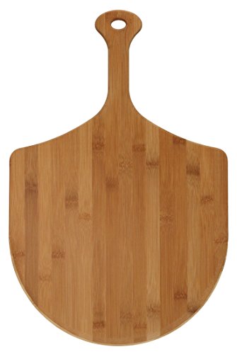 0875118009241 - TOTALLY BAMBOO PIZZA PEEL WITH HANDLE, STRONG AND DURABLE, 100% FLAT GRAIN BAMBOO
