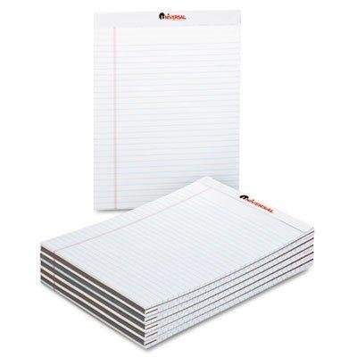 0087547206300 - UNIVERSAL UNV20630 - PERFORATED EDGE WRITING PAD, LEGAL RULED, LETTER, WHITE, 50-SHEET, DOZEN