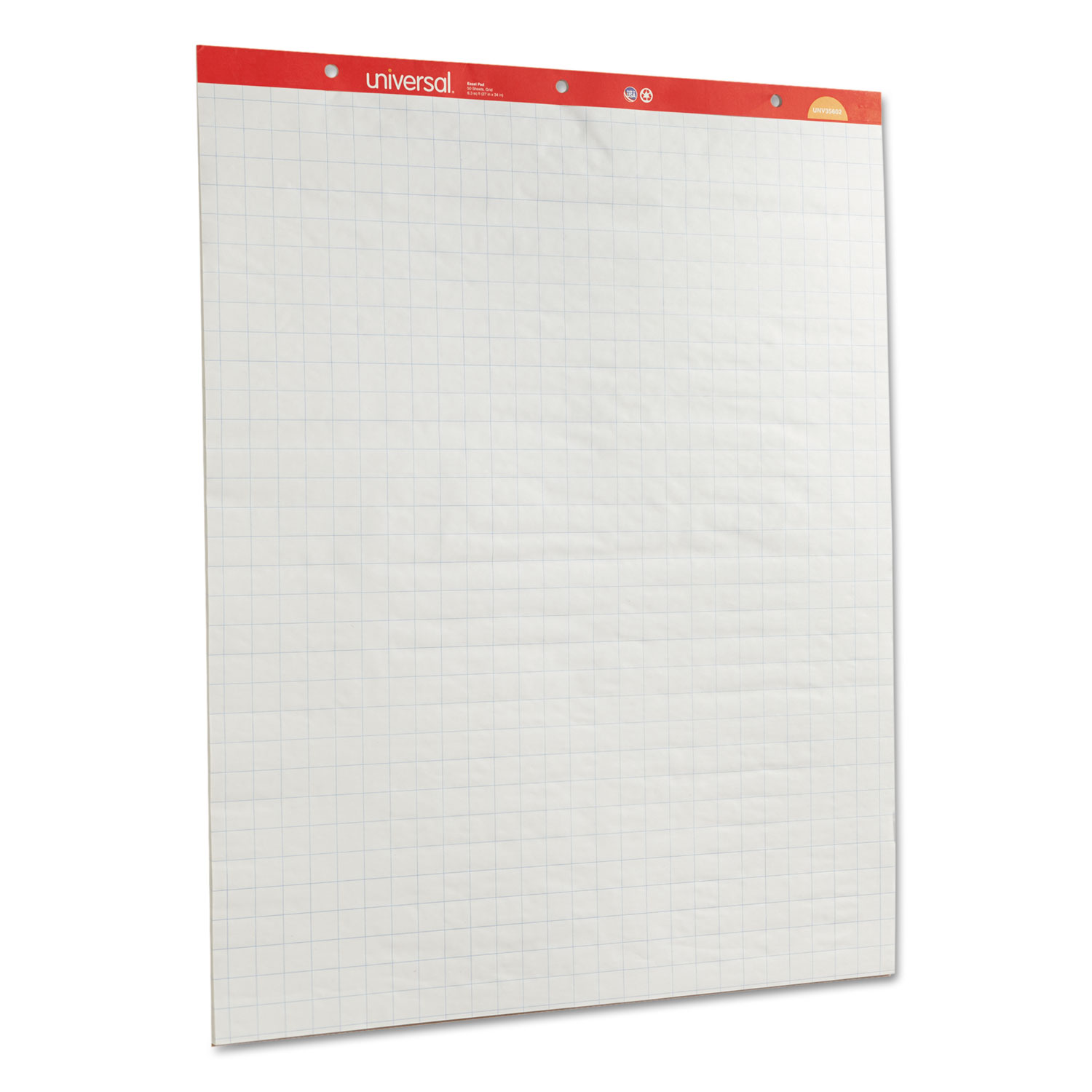 0087547356029 - RECYCLED EASEL PADS QUADRILLE RULE 27 X 34 WHITE 50-SHEET 2/CTN