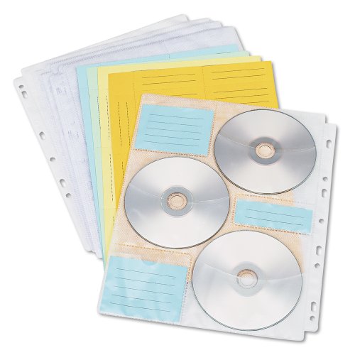 0087547393017 - INNOVERA IVR39301 - TWO-SIDED CD/DVD PAGES FOR 3 & 4 RING BINDER, 10/PACK
