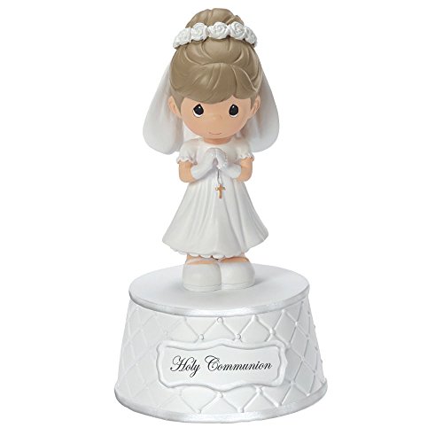0875555032109 - PRECIOUS MOMENTS, HOLY COMMUNION MUSIC BOX, PLAYS: THE LORD'S PRAYER, RESIN, FOR GIRL, #153502