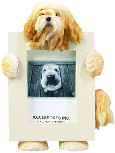 0875623007237 - LHASA APSO PICTURE FRAME HOLDS YOUR FAVORITE 2.5 BY 3.5 INCH PHOTO, HAND PAINTED REALISTIC LOOKING LHASA APSO STANDS 6 INCHES TALL HOLDING BEAUTIFULLY CRAFTED FRAME, UNIQUE AND SPECIAL LHASA APSO GIFTS FOR LHASA APSO OWNERS