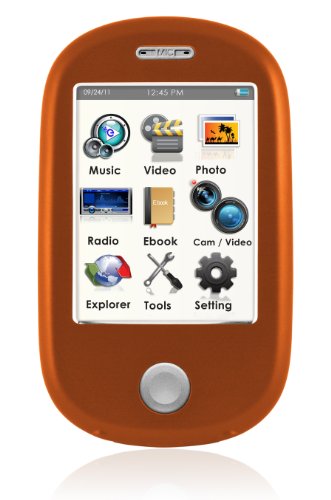 0875690009875 - EMATIC EM638VIDRG TOUCH SCREEN MP3 VIDEO PLAYER WITH 5MP CAMERA WITH LED FLASH AND VIDEO RECORDING