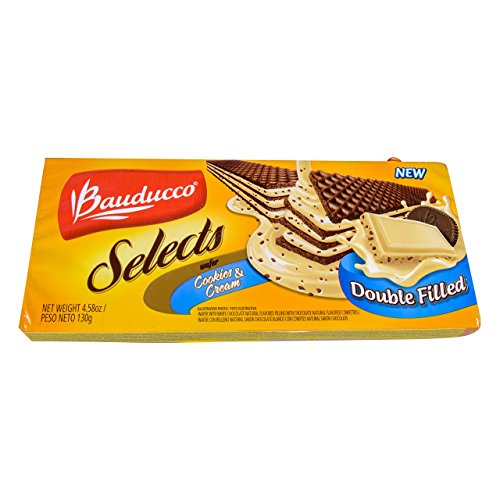 0875754002798 - BAUDUCCO DOUBLE FILL COOKIES AND CREAM SELECT COOKIES, 4.58 OZ