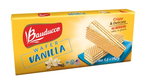 0875754008301 - BAUDUCCO VANILLA WAFERS - CRISPY WAFER COOKIES WITH 3 DELICIOUS, INDULGENT, DECADENT LAYERS OF VANILLA FLAVORED CREAM - DELICIOUS SWEET SNACK OR DESERT - 5.0 OZ (PACK OF 1)