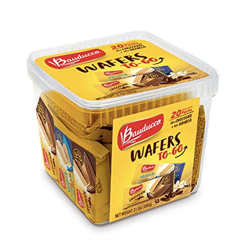 0875754008653 - BAUDUCCO CHOCOLATE & VANILLA WAFER COOKIES - CONVENIENT SINGLE SERVE WAFER COOKIES WITH 3 LAYERS OF CREAM - DELICIOUS SWEET SNACK ON THE GO OR DESSERT 28.2OZ (PACK OF 20)
