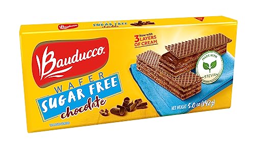 0875754009315 - BAUDUCCO CHOCOLATE WAFER COOKIES - SUGAR FREE DELICIOUS & CRISPY WAFERS WITH 3 DELICIOUS, INDULGENT DECADENT LAYERS OF CHOCOLATE FLAVORED CREAM - 0G OF ADDED SUGAR - GREAT FOR SNACKS & DESSERT - NO ARTIFICIAL COLORS OR FLAVORS, 5OZ (PACK OF 1)