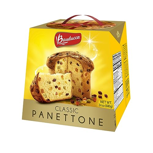 0875754010304 - BAUDUCCO CLASSIC PANETTONE - MOIST & FRESH HOLIDAY CAKE - TRADITIONAL ITALIAN RECIPE WITH CANDIED FRUIT & RAISINS – THE PERFECT GIFT DURING THE HOLIDAYS - 24.0OZ (PACK OF 1)