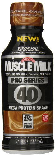 0876063002905 - CYTOSPORT MUSCLE MILK PRO SERIES KNOCKOUT PROTEIN POWER SHAKE, CHOCOLATE, 14 FL.OZ (12 COUNT)