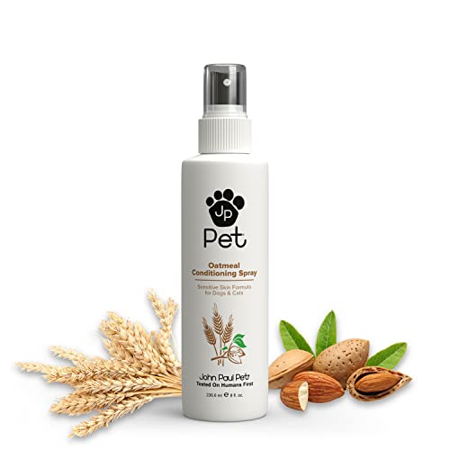 8760651000744 - JOHN PAUL PET OATMEAL CONDITIONING SPRAY FOR DOGS AND CATS, SENSITIVE SKIN FORMULA SOOTHES AND MOISTURIZES DRY SKIN AND FUR, NON-AEROSOL, 8-OUNCE