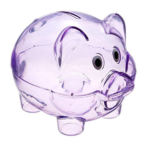 8761242704546 - HOT SALE CLEAR PIGGY BANK COIN PENNY CENTS BANK MONEY SAVING BOX PLASTIC CASH SAFE BOX KID PIG TOY GIFT
