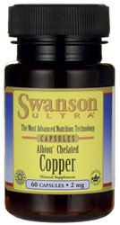 0087614024684 - ALBION CHELATED COPPER 2 MG 60 CAPS BY SWANSON ULTRA
