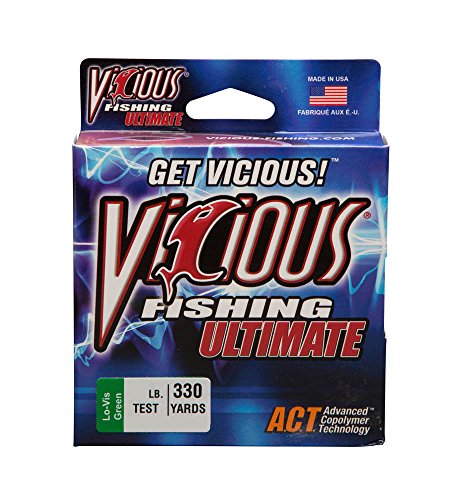0876152000133 - VICIOUS FISHING VGN-14 ULTIMATE 330-YARD FISHING LINE, LOW VISIBILITY GREEN, GREEN