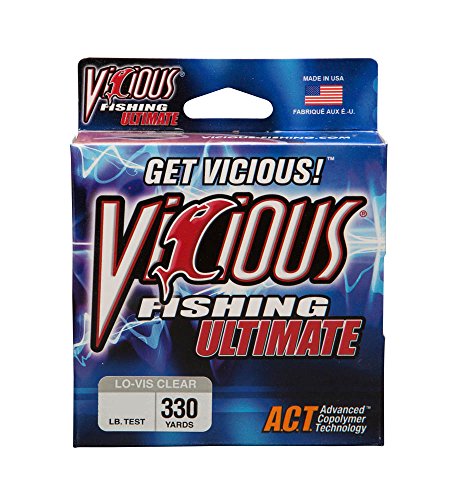 0876152000171 - VICIOUS FISHING VCL-6 ULTIMATE 330-YARD FISHING LINE, LOW VISIBILITY CLEAR, CLEAR