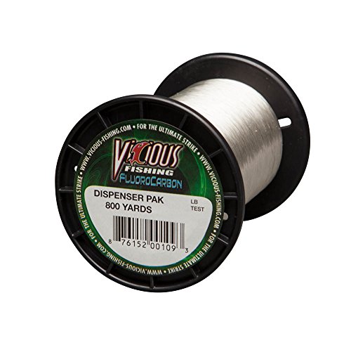 0876152001116 - VICIOUS FISHING 12# 100% FLUOROCARBON LINE, 800 YD.