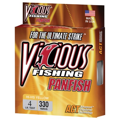 0876152001819 - VICIOUS FISHING PYL4 330-YARD PANFISH LINE, 4-POUND, YELLOW