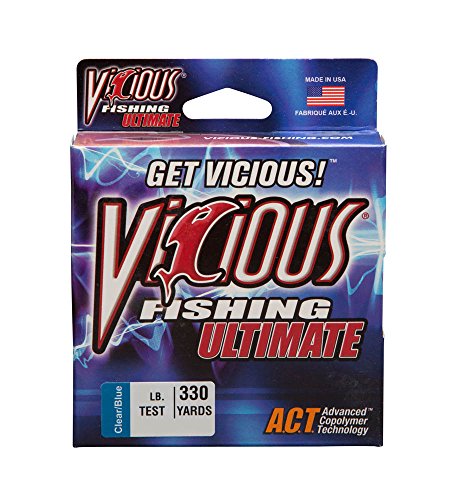 0876152002267 - VICIOUS FISHING VCB-17 ULTIMATE 330-YARD FISHING LINE, CLEAR BLUE FLUORESCENT, GREEN