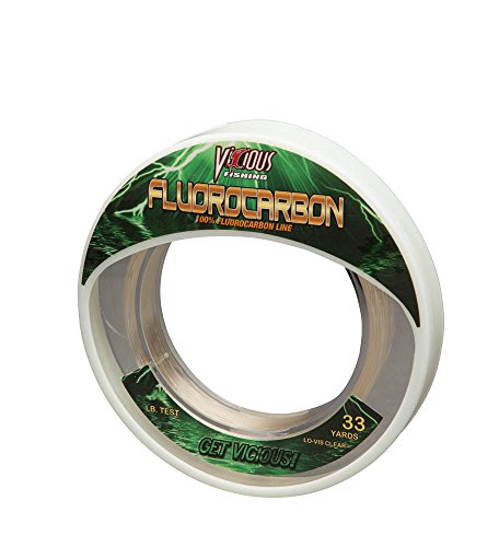 0876152007675 - VICIOUS FISHING 20# FLUOROCARBON LEADER LINE, 33 YD.