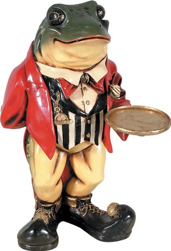 0876225008547 - WHIMSICAL TREASURES BY AFD HOME 10286372 FROG BUTLER DECORATIVE ACCENT, 2-FEET