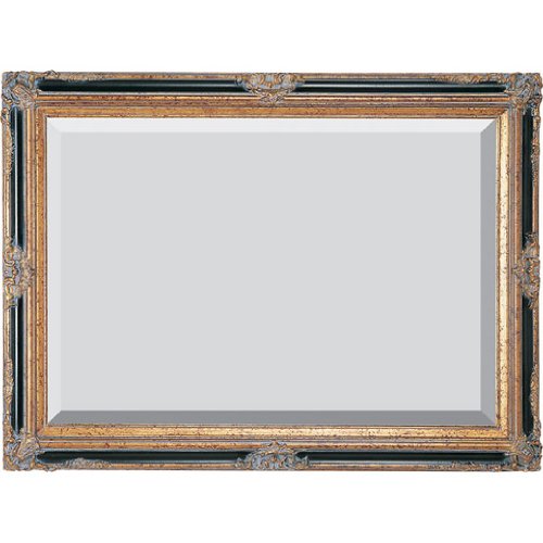 0876225009681 - TIMELESS REFLECTIONS BY AFD HOME 10041463 TIMELESS REFLECTIONS GRAND VICTORIAN MIRROR, MINI, ANTIQUE GOLD/BLACK FINISH