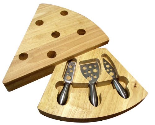 0876718005978 - WEDGE CHEESE BOARD AND TOOL SET BY TRUE