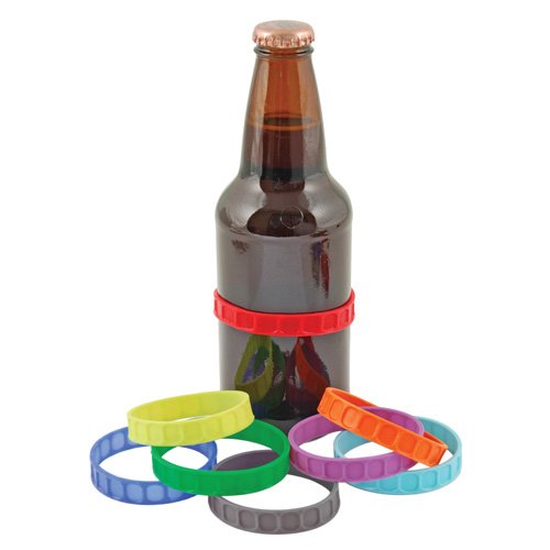 0876718023095 - TRUE BY TRUE FABRICATIONS BEER BOTTLE OR BEER CAN BRIGHT, COLORFUL MARKING BANDS FOR PARTIES, PICNICS, HOLIDAYS, DINNERS AND MORE